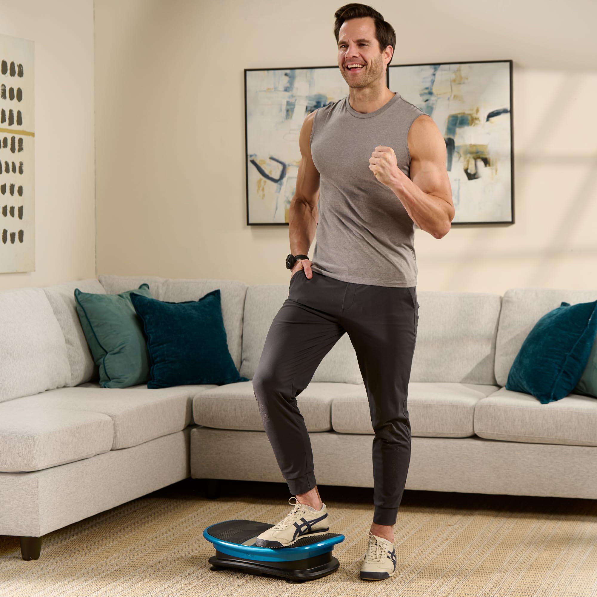 Lifepro - Placa vibratoria de Movimiento Vertical con Control de Voz para Drenaje linfático con Terapia de Calor - Plataforma Vibrante Curvada para relajación y recuperación Muscular