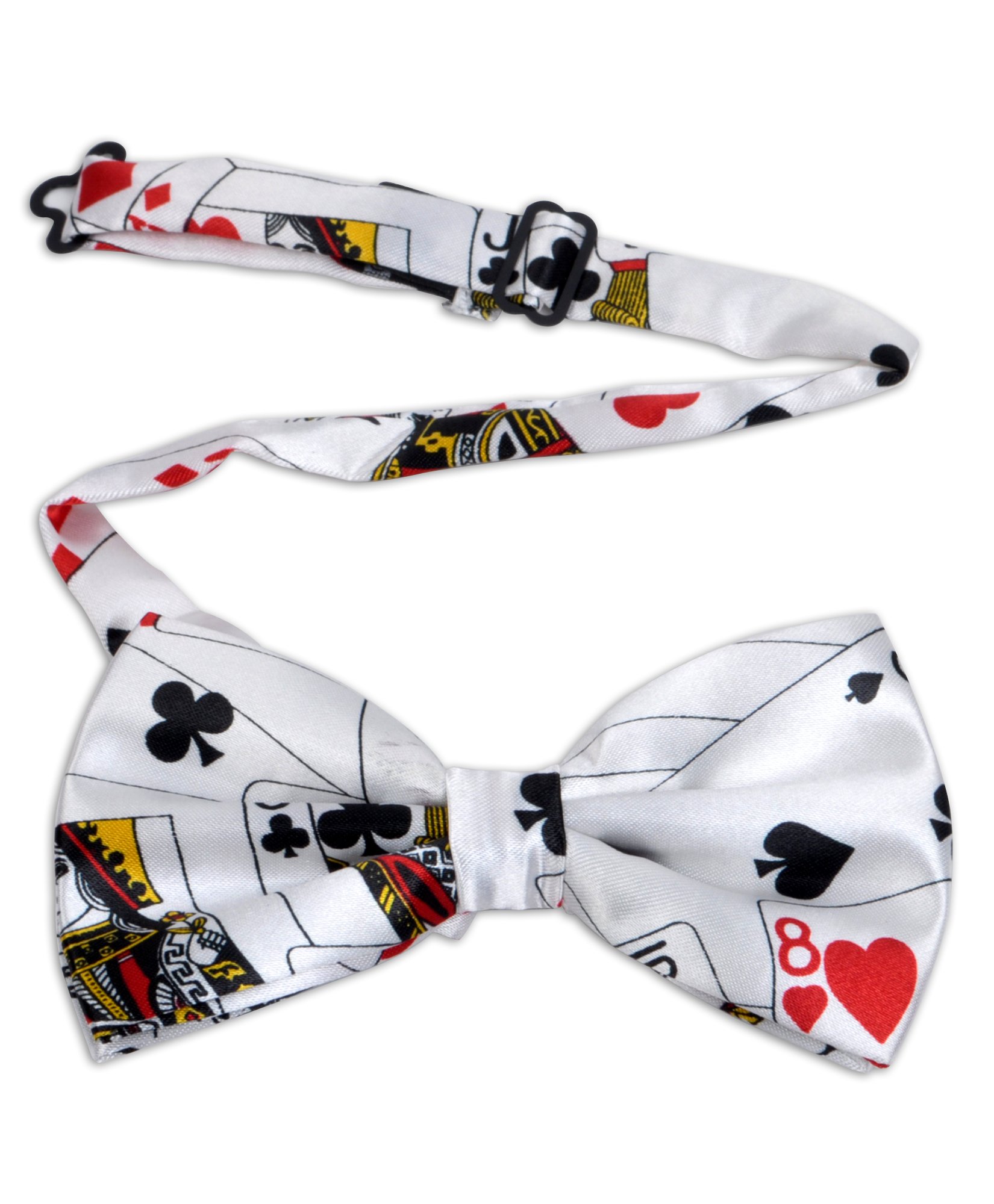 boxed-gifts Poker Playing Cards Print Adjustable Bow Tie