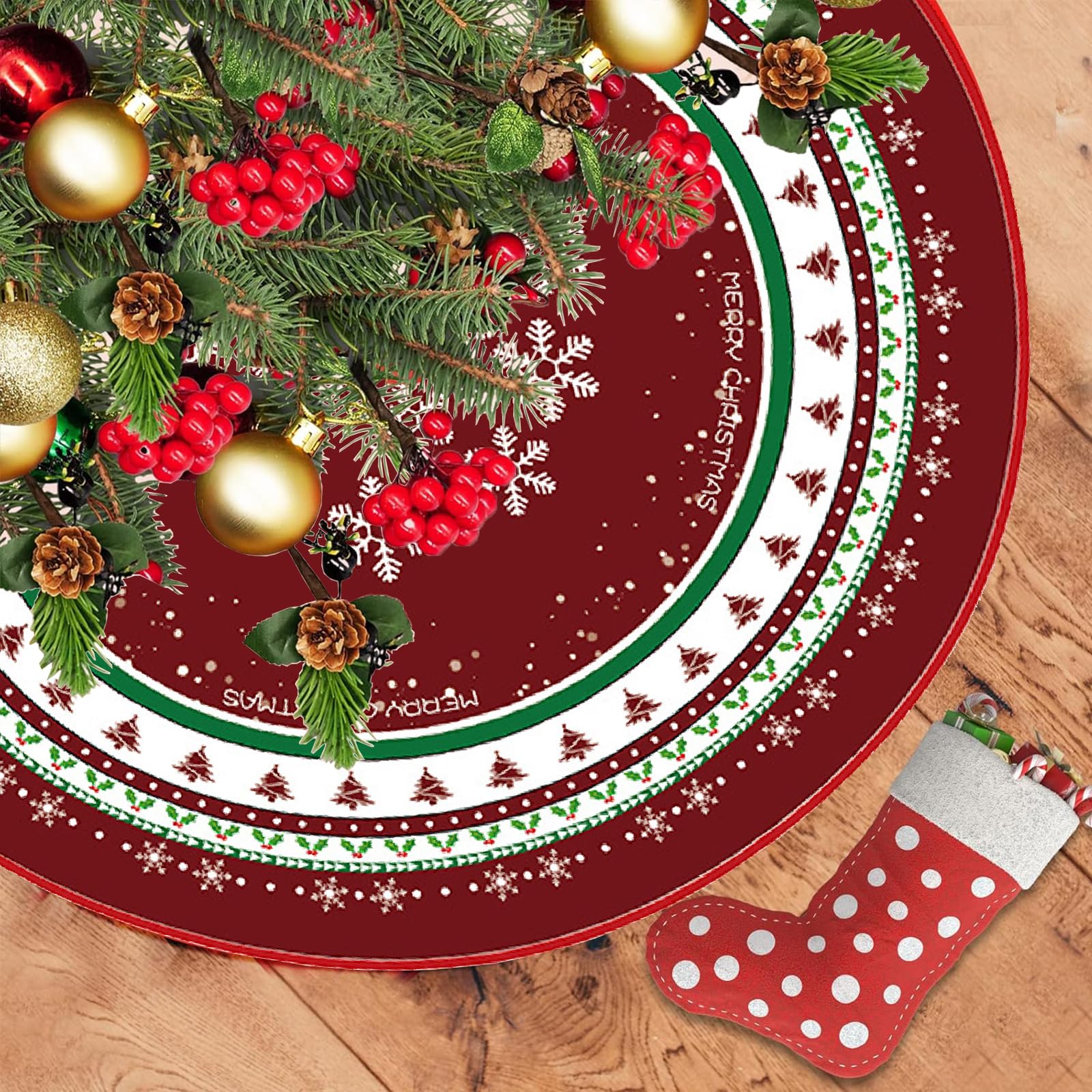 Ruryxel Gonna per Albero di Natale 120 CM Coperta Per Albero Di Na tale