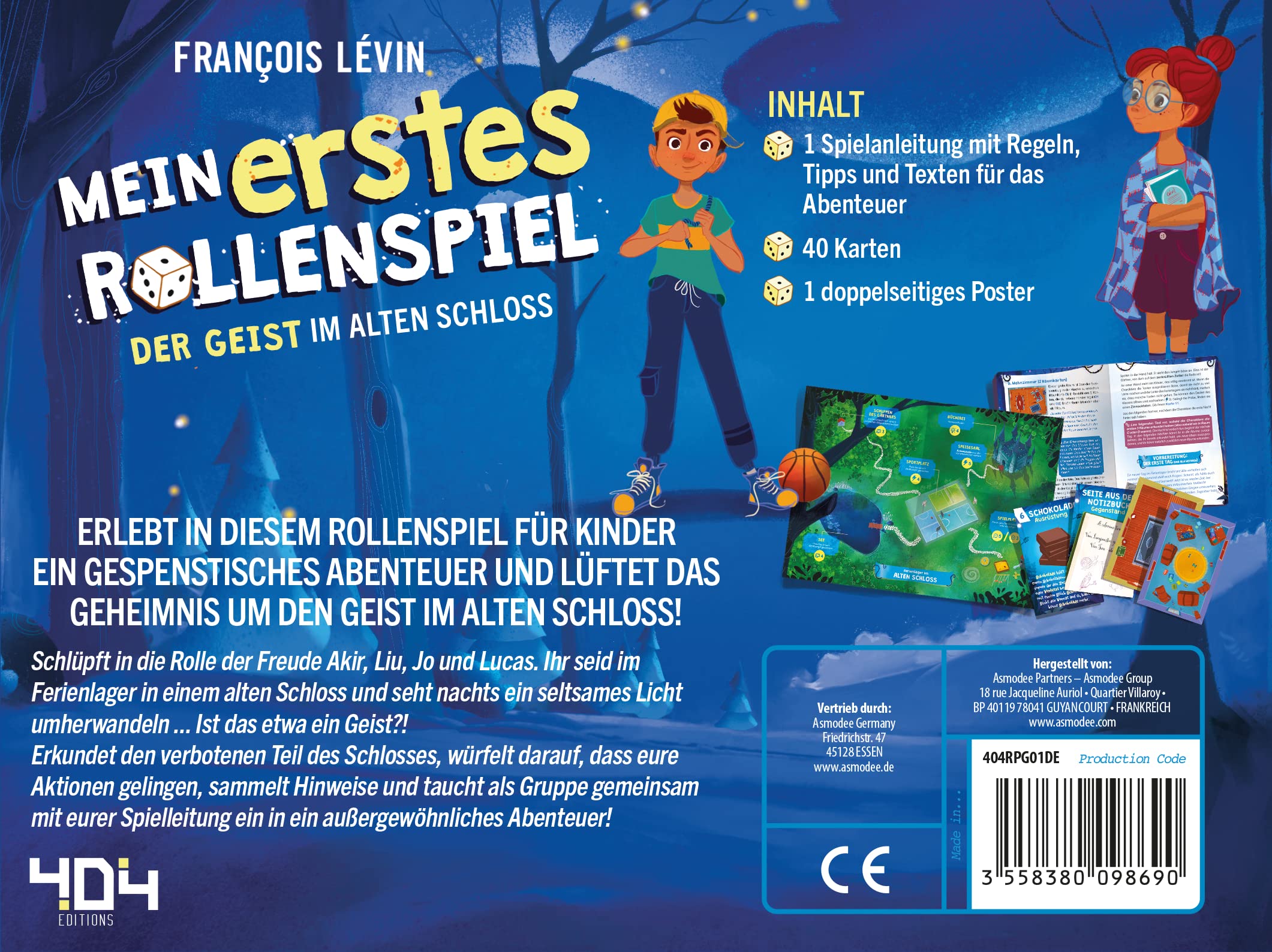 404 Editions, Mein erstes Rollenspiel: Der Geist im Alten Schloss, Kinderspiel, Rollenspiel, 2-4 Spieler, Ab 8+ Jahren, 90+ Minuten, Deutsch