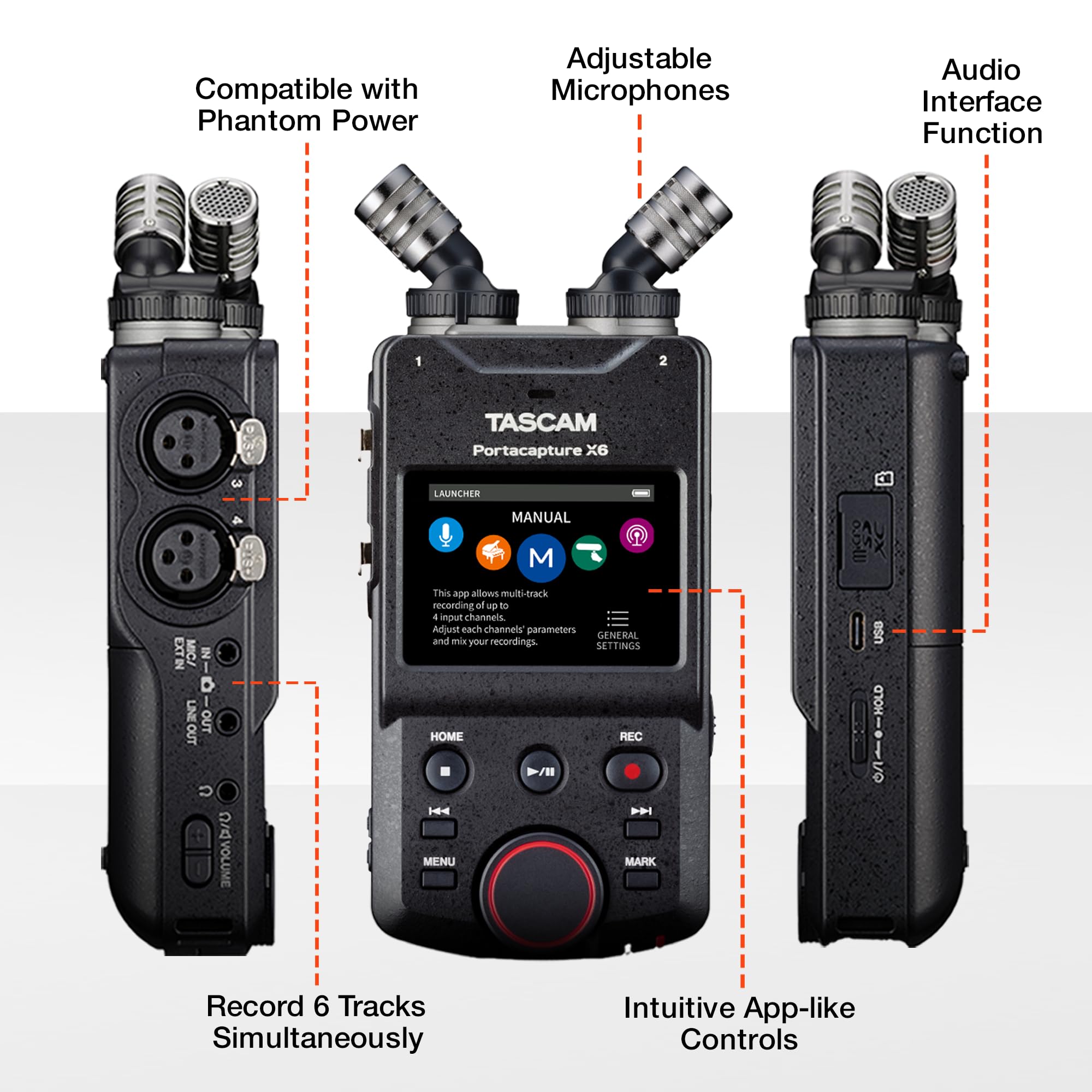 Amazon | TASCAM Portacapture X6 32ビットフロートポータブル