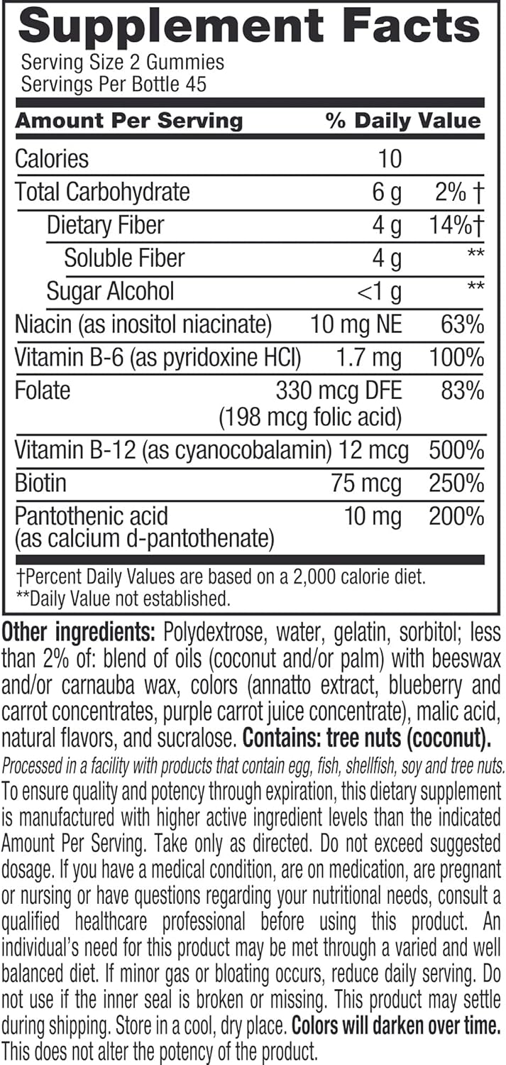 Vitafusion Fiber Well Fit Gummies Supplement, 90 Count (Packaging May Vary) : Health & Household