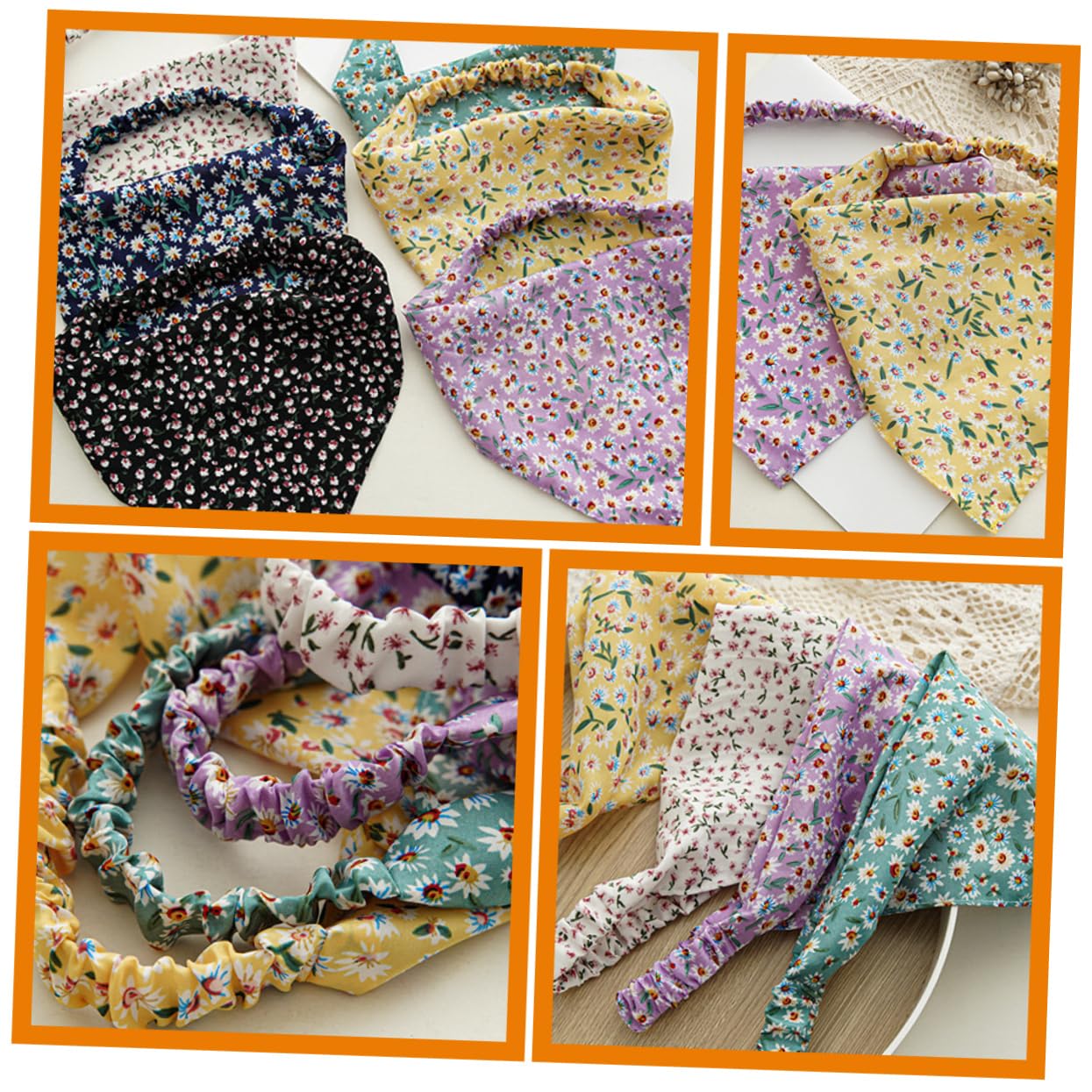 minkissy 30pezzi Fasce Per Floral Stoffa Da Accessori Eleganti Per Donne Per Festival Musicali e Attività All Aperto