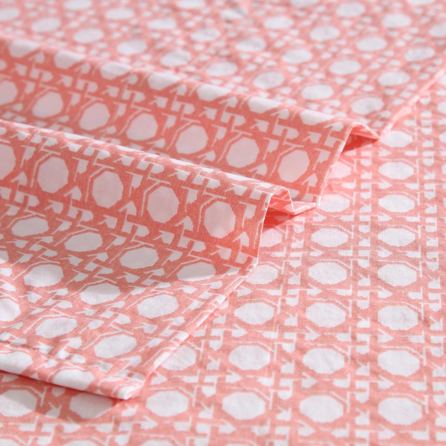 Tommy Bahama - Queen Size Sheet Set, 100% Cotton Percale Bedding with a Crisp & Cool Feel, Bed Sheets with Matching Fitted Sheet & Pillowcases (Bahama Isle Orange) - Image 3