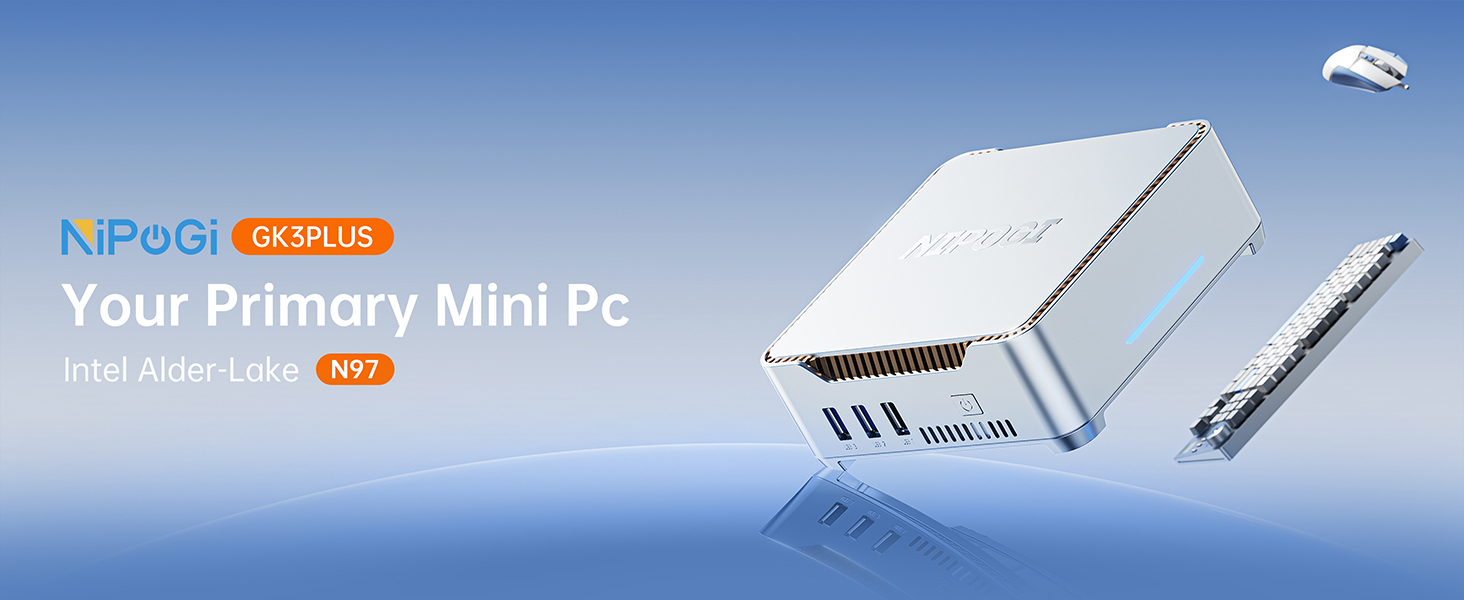 NiPoGi Mini PC Ιntel Alder Lake-N97(Beat N100/N95, up to 3,6 GHz