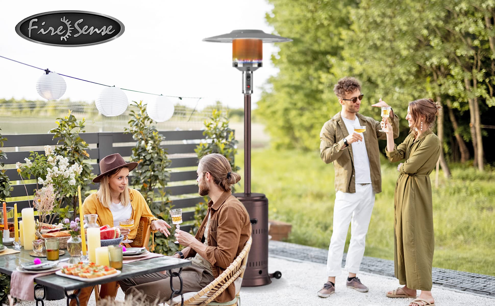 Fire Sense 63714 Performance Series Patio Heater With Wheels 50,000 BTU  Output Electronic Ignition System Portable Outdoor Propane Heater For  Commercial u0026 Residential - Hammered Bronze : Patio, Lawn u0026 Garden -  Amazon.com
