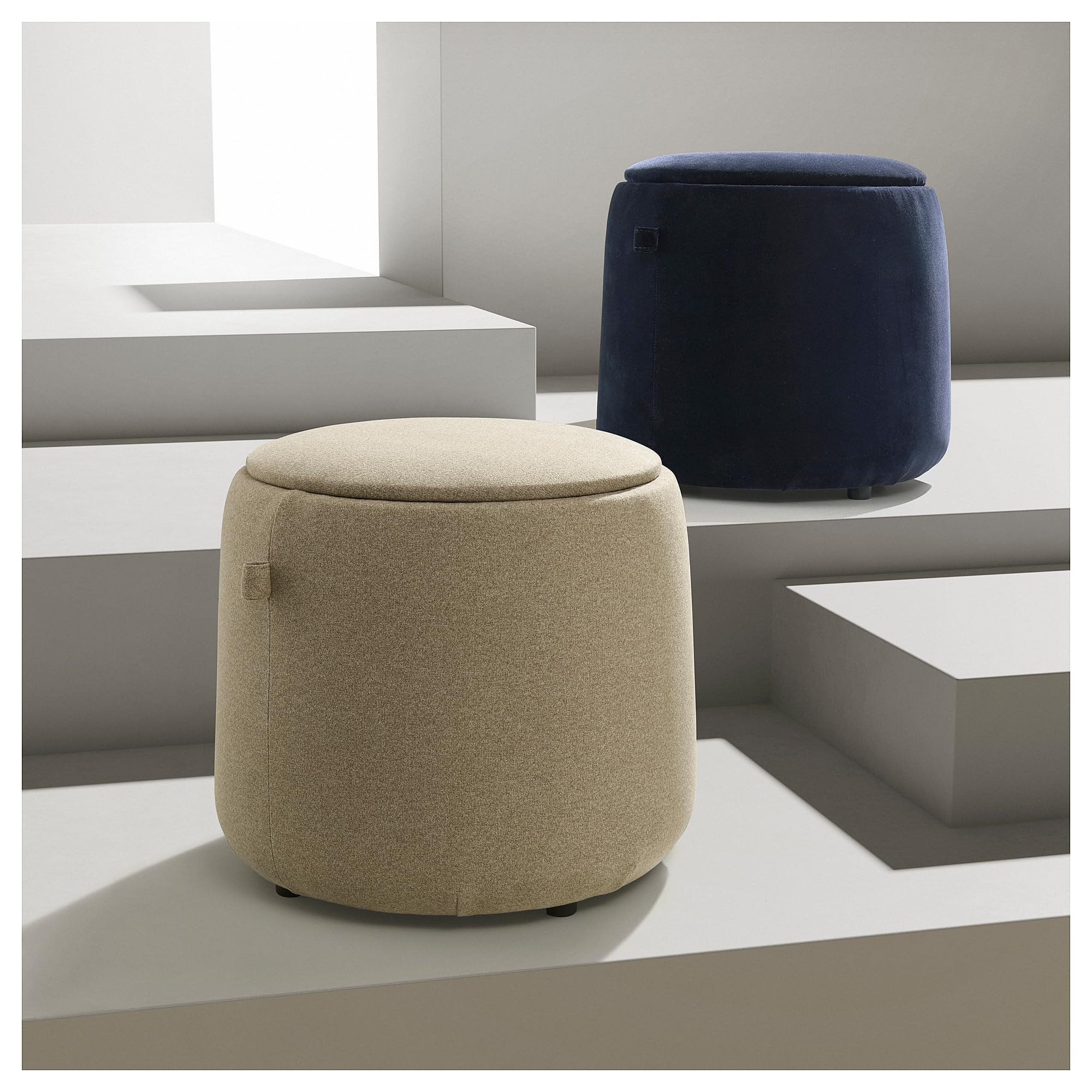 ProTuning JÄRRESTAD Pouf, con contenitore/Djuparp blu scuro