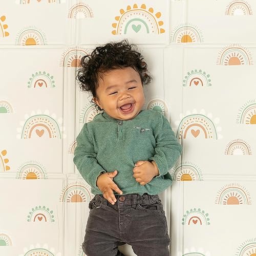 Miniatura 9 de Infantino Tapete de juego plegable de espuma suave, tapete de juego para bebé para el tiempo boca abajo y juego en el suelo, ligero, fácil de