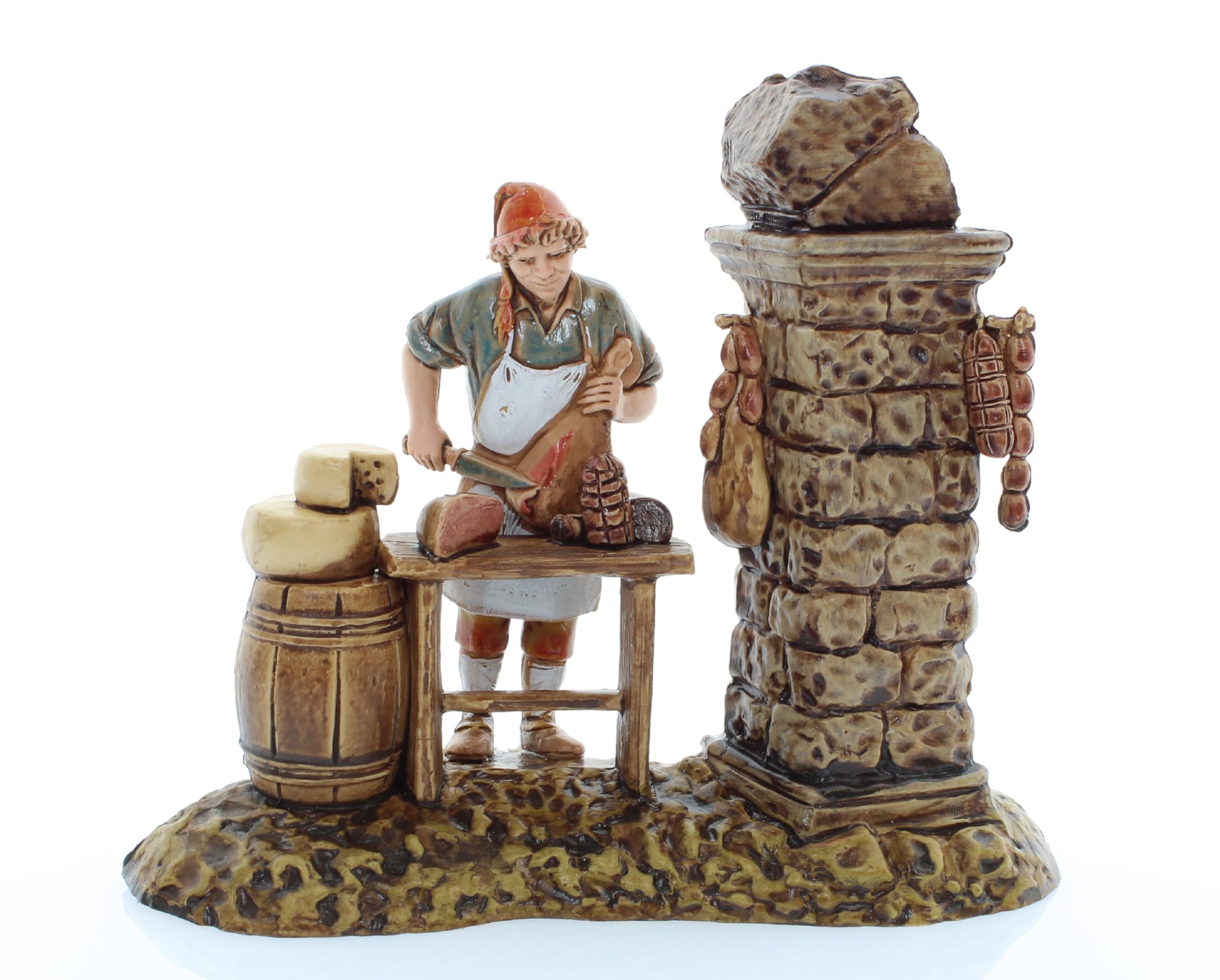 Figurines Chameliers Pour Crèche De Noël - Lot De 4, 6 Cm Échelle 1:32 - Style XVIIIe, Peint Main, Made In Italy - 12