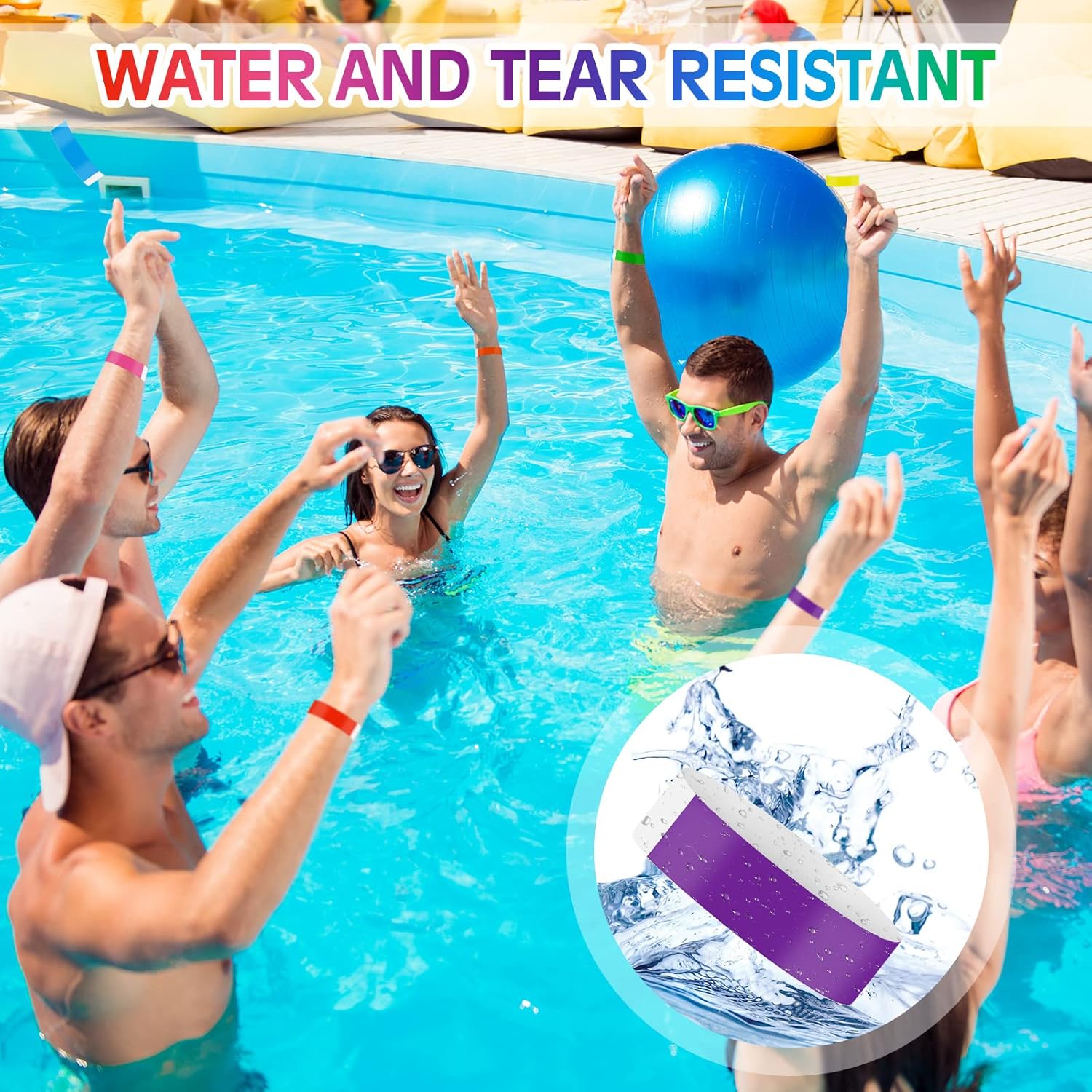 Meanplan 1400ピース ペーパーリストバンド イベント用 ネオンリストバンド 防水ブレスレット ハンドバンド コンサート