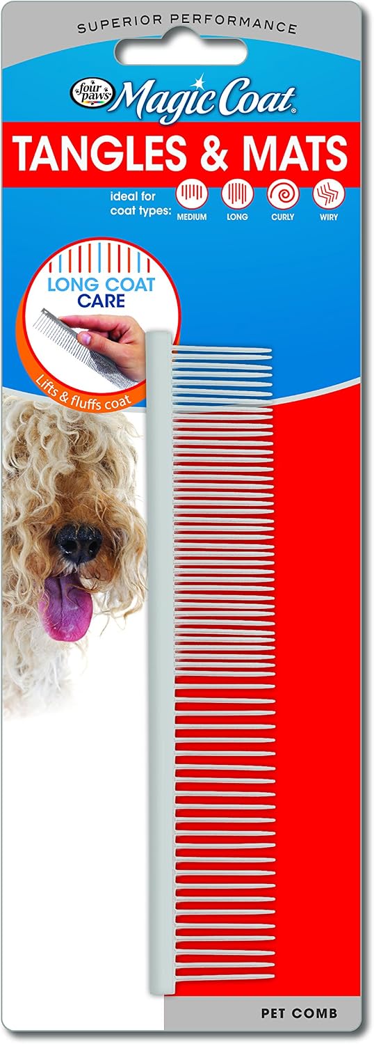 Four Paws Magic Coat Pet Comb, Long Coats, Small Dog