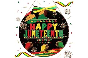 Boao Happy Juneteenth Freedom Day Door Sign, Embrace the Celebratory Spirit with...