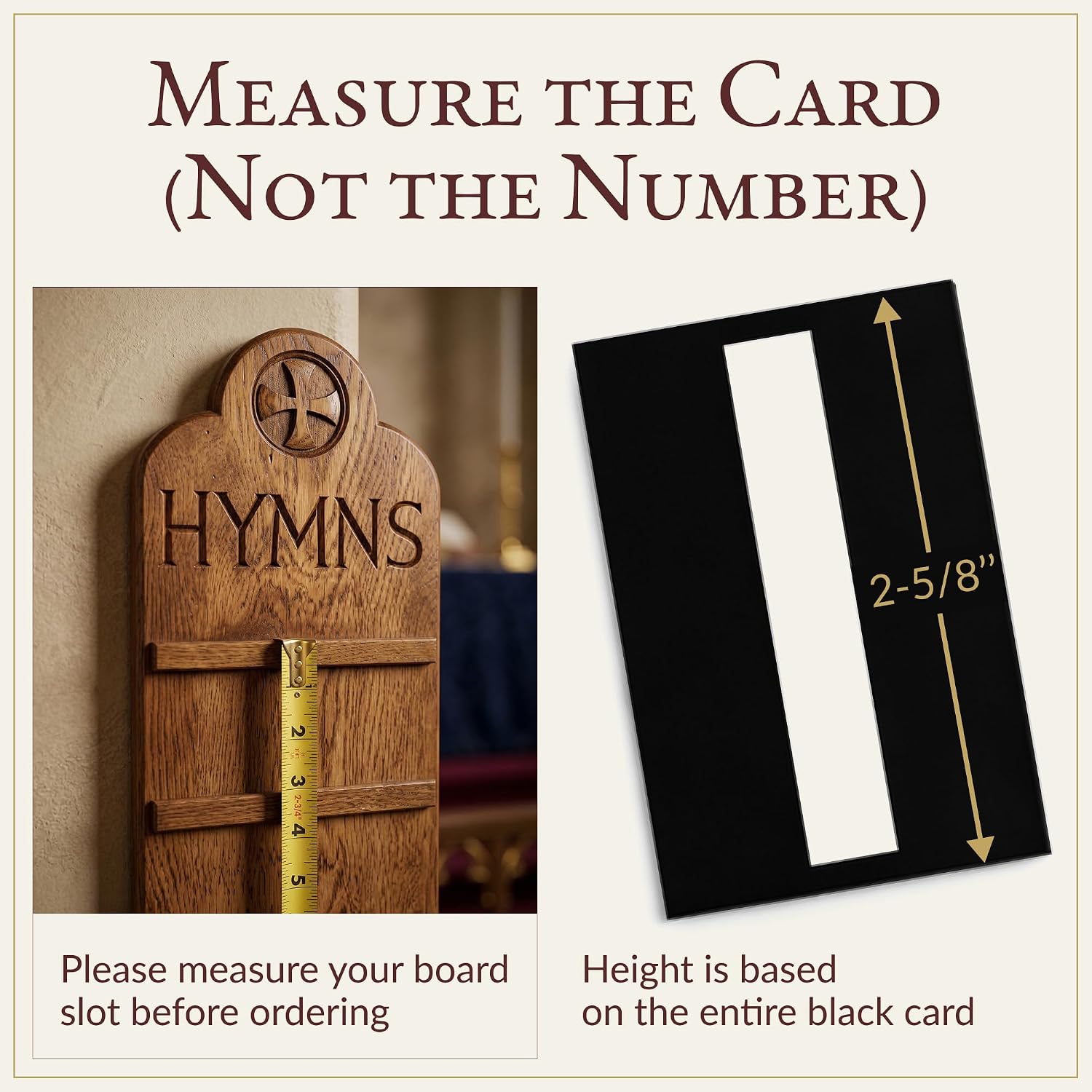 Hymn Board Numbers; Card Height 2-5/8 Made in USA