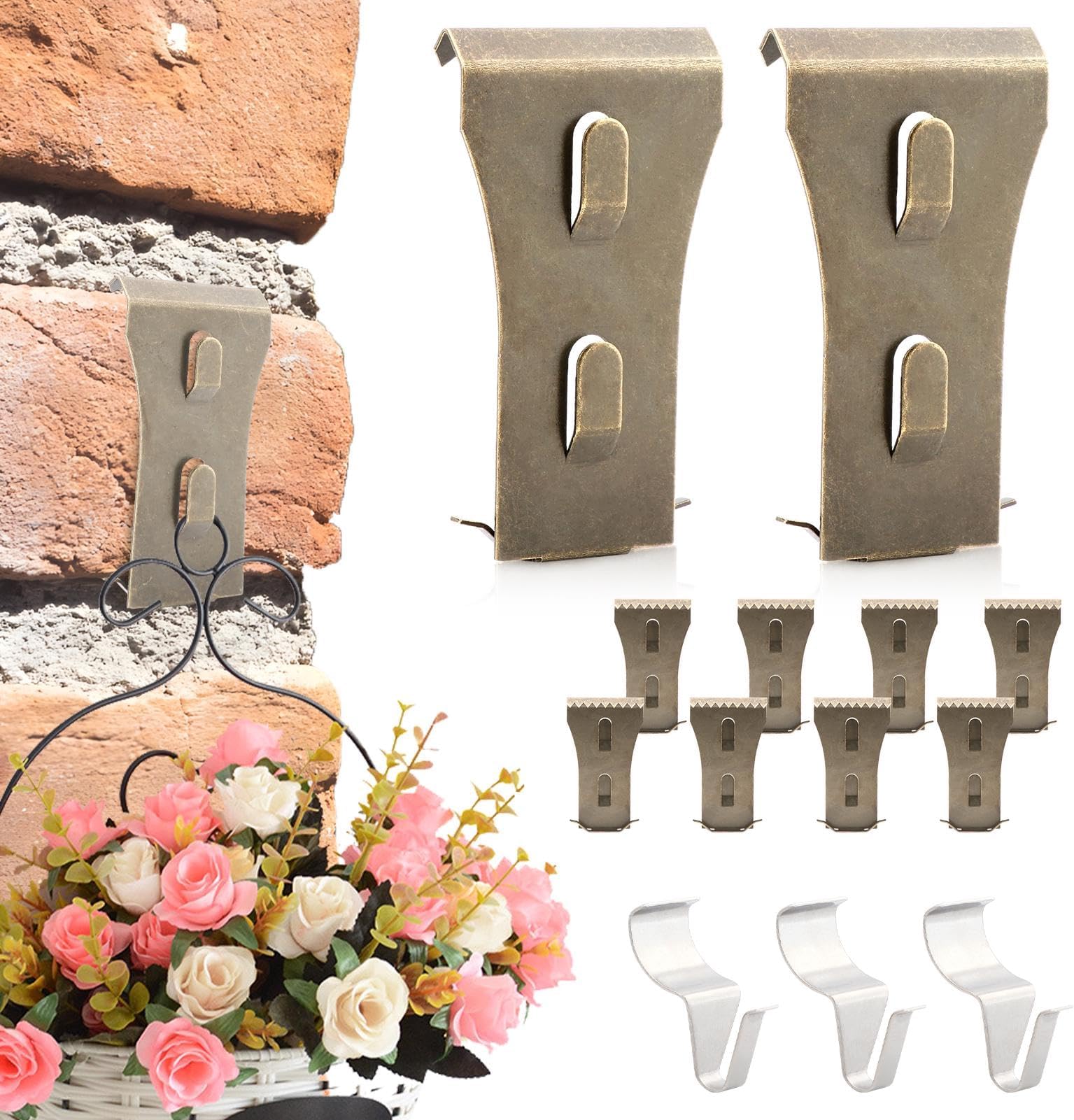 10pcs Brick Wall Hanger Clips Heavy Duty Siding Hooks for