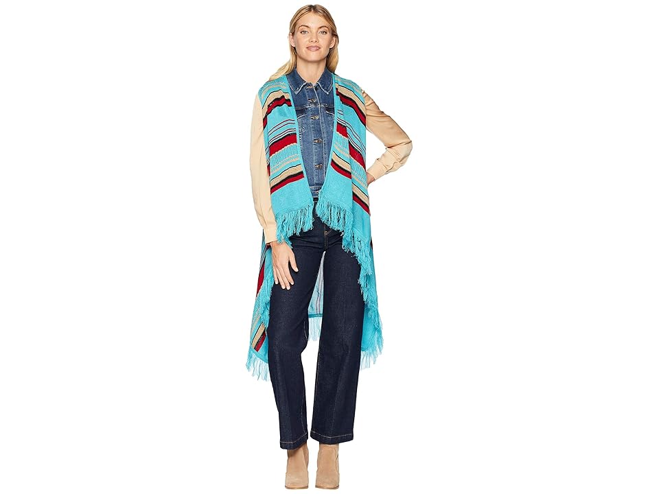 

Scully Candi Fun Fringe Sweater Vest (Turquoise) Women's Vest