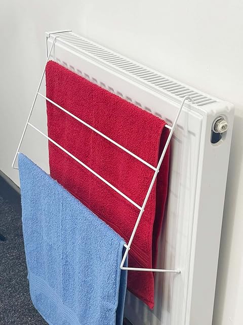Wilsons Direct 4 Bar Radiator Metal Airer Radiator Towel Holder Clothes Dryer Drying Rack Rail (5 x 4 Bar Airer)