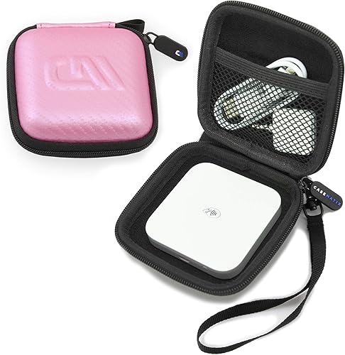 CASEMATIX Funda de transporte compatible con lector de tarjetas de crédito portátil sin contacto y lector de chips cuadrado, solo funda rosa