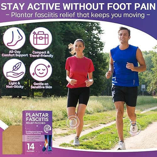Miniatura 3 de Alivio de la fascitis plantar, alivio natural de molestias en el talón para fascitis plantar, 12 horas de fuerza máxima de calor profundo, calmante