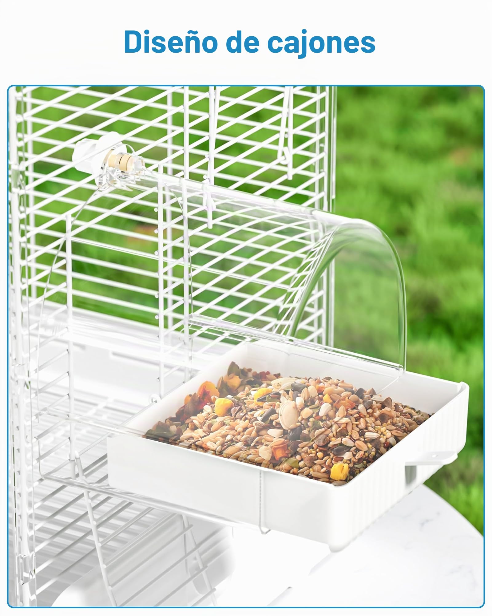 BUCATSTATE Casa de baños colgante para jaula de pájaros, 3 en 1, bañera para pájaros, cuenco, bebedero para pájaros, tazón, jaula de pájaros, accesorios para inseparables, pinzones, periquitos