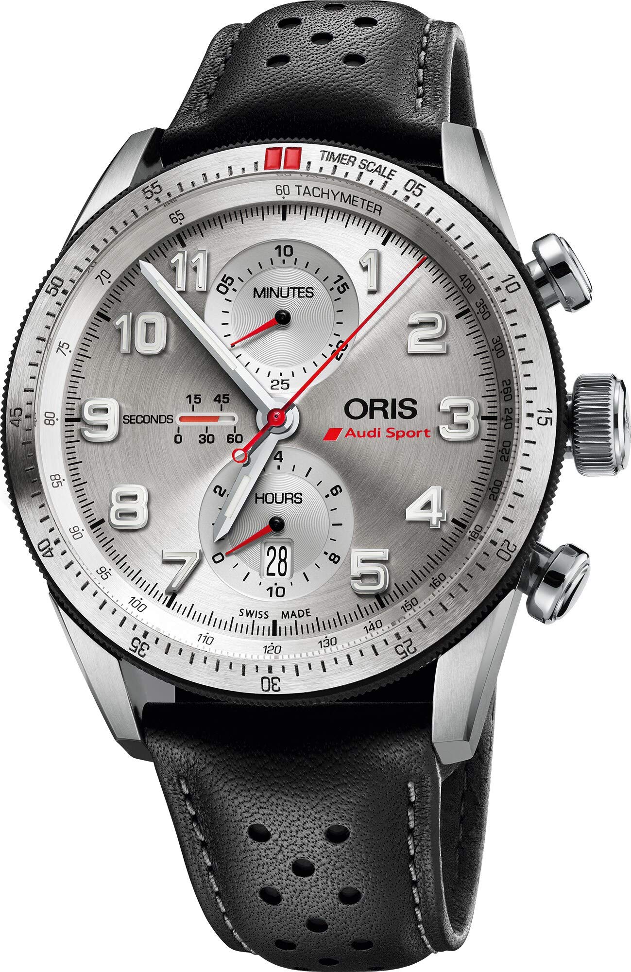 Oris Mens Automatic Watch, Analog Display and Leather Strap 01 774 7661 7481-Set