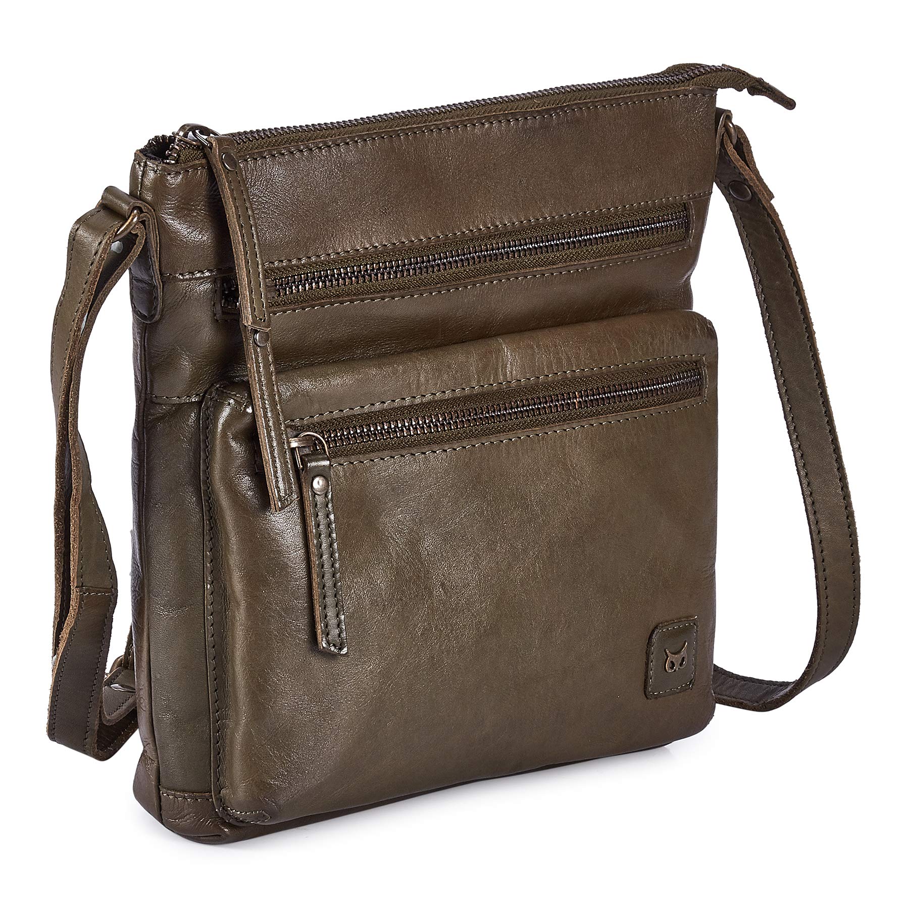 Wise Owl Accessories Small Crossbody Bags for Women Real Leather Purse Handbags Crossover Over the Shoulder Pocketbook