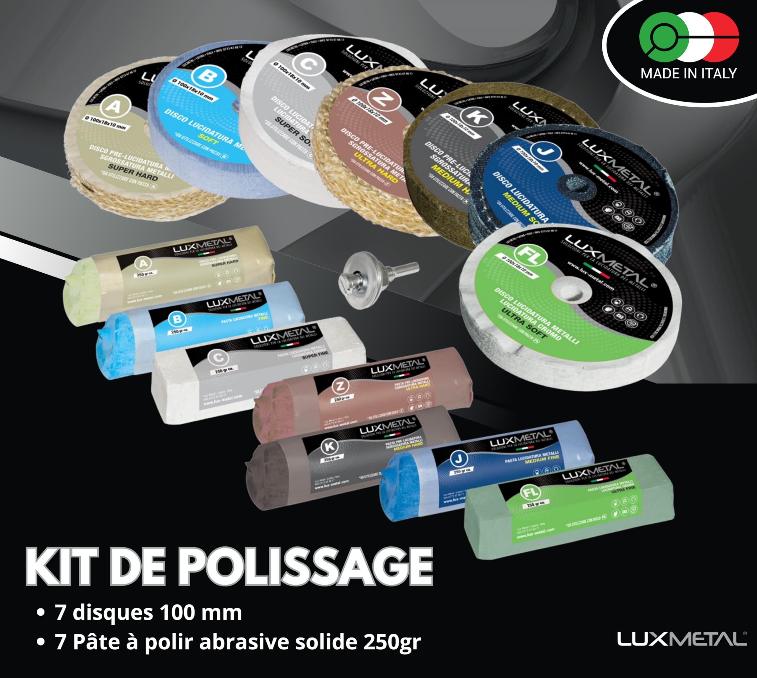 Lux Metal 4 Polierpaste 250 G - 4 Polierscheibe 150 Produktbild-Vorschau 8