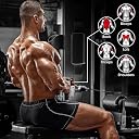 ABS SPORTS Cable Machine Attachment, Row Handles, Tricep Rope, Straight Bar, V Bar, LAT Pulldown Accessories Load 250KG for Home Gym (C.D Handle) gallery image