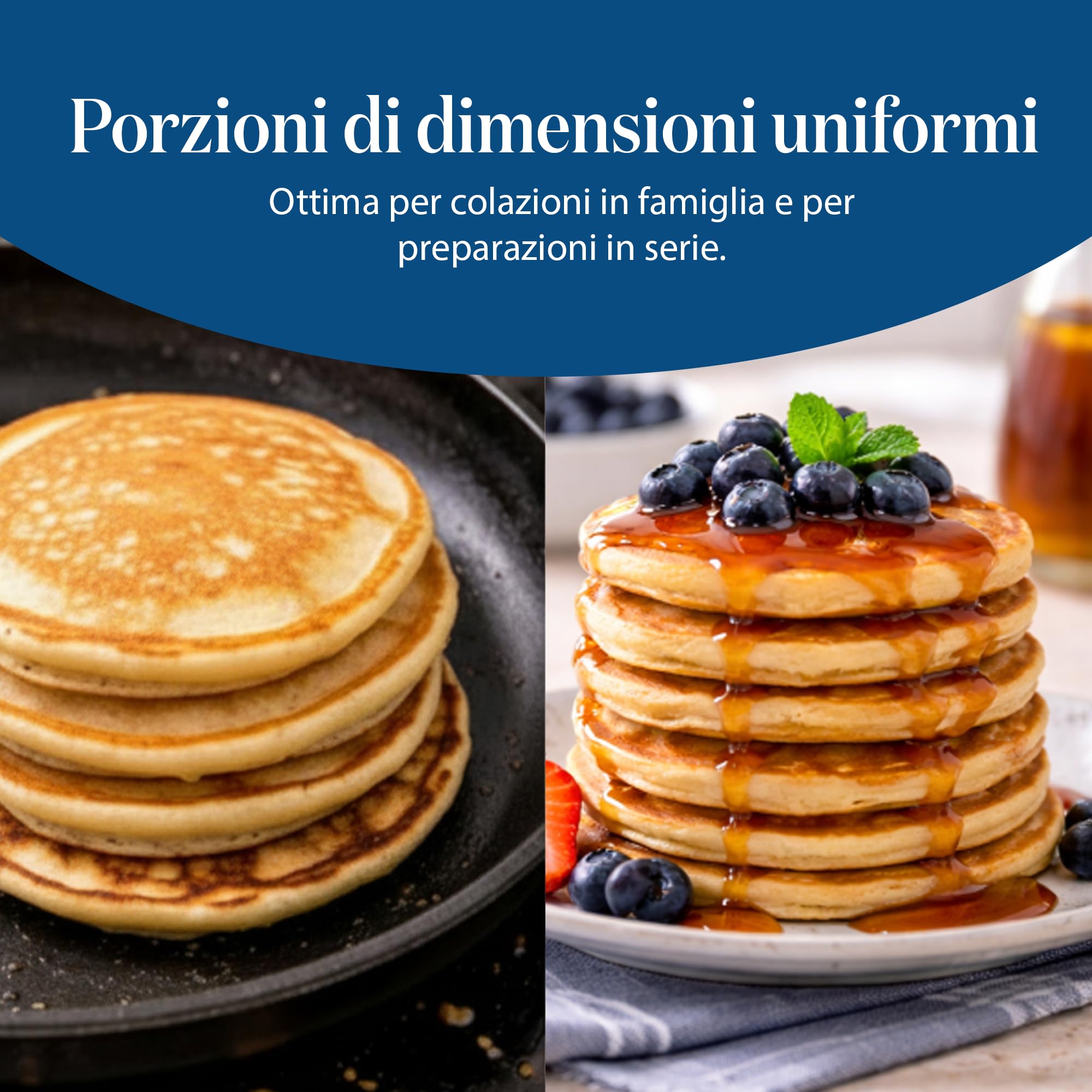 Joeji's Kitchen 4 Fori Padella Pancake 26cm - Induzione Antiaderent Padella Frittata Colazione - Nero