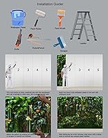 Vista 135 de Papel tapiz tropical de hojas de plátano verde, murales de plantas para dormitorio y sala de estar (no es autoadhesivo)