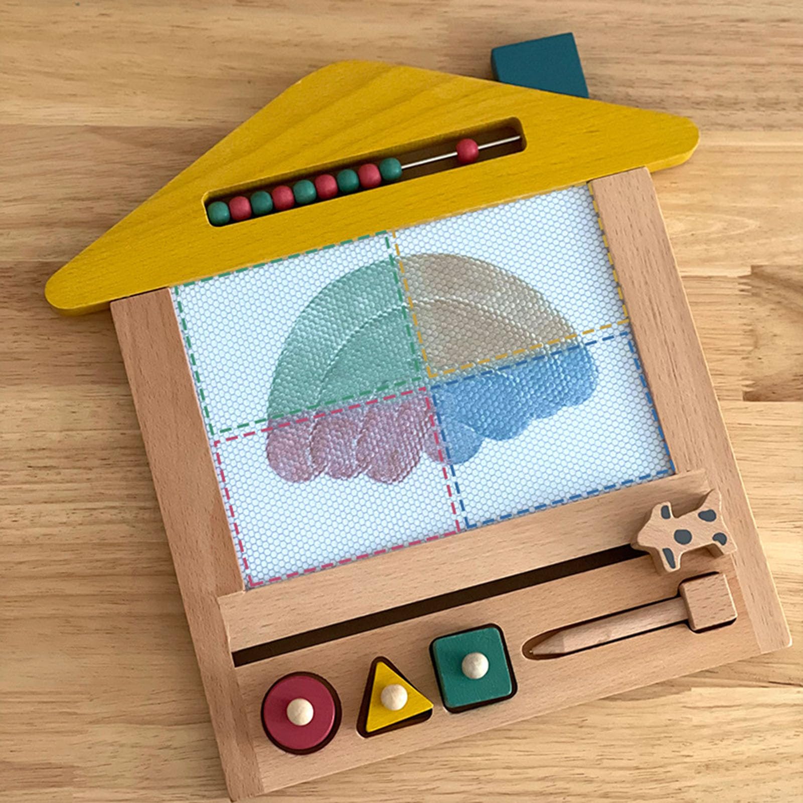 Lavagna Magnetica da Disegno a Forma di Casa Montessori