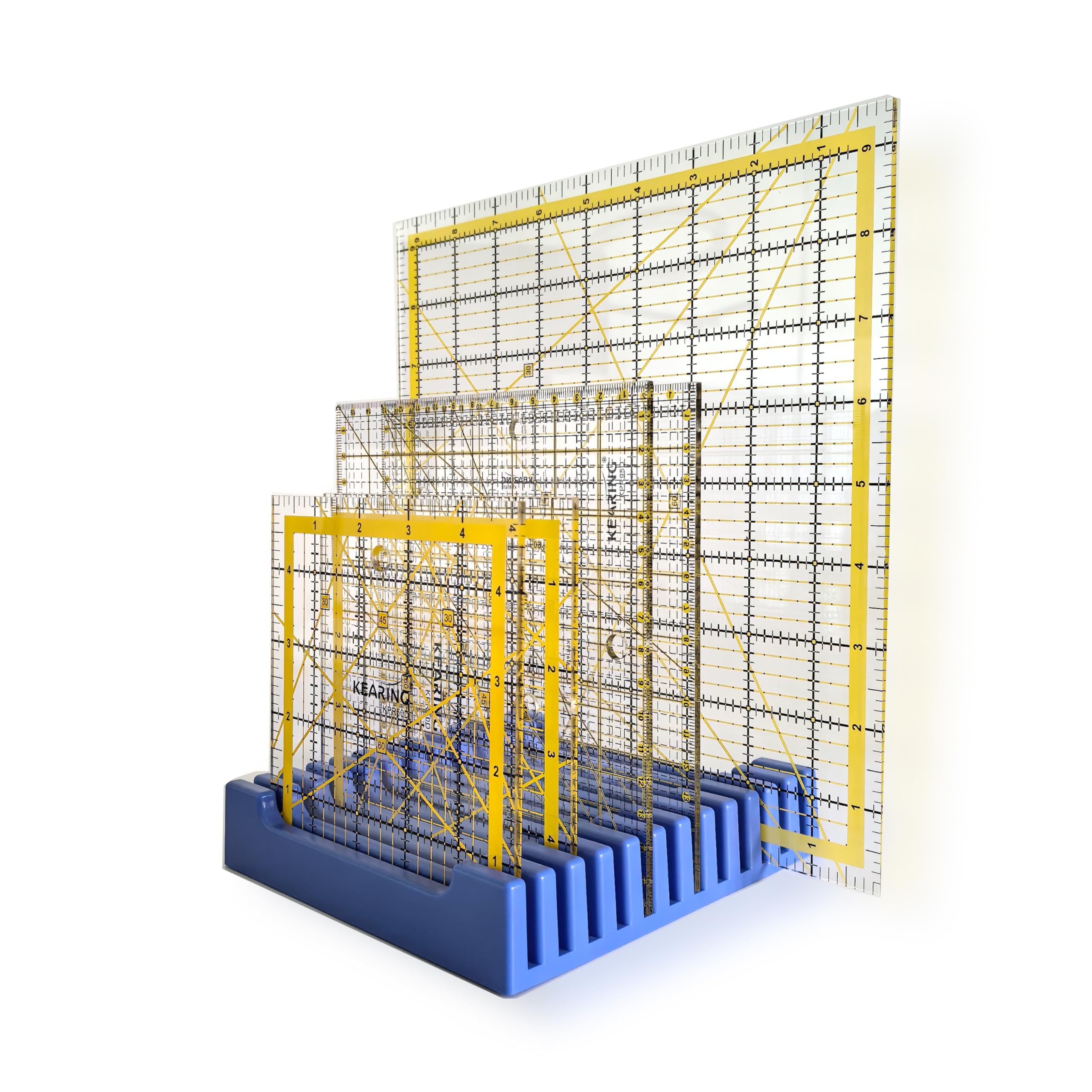 Storage Rack for Quilting Rulers, 12 Slot Ruler Holder Organizer and Storage (1-Pack)