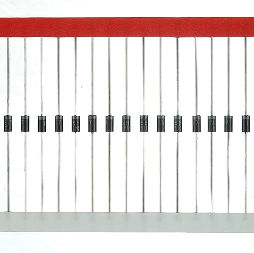 BOJACK 1N5817 Schottky Diodo 1 A 20 V DO-41 Axial 5817 1 amp 20 voltios Diodos de silicio electrónicos (paquete de 125)