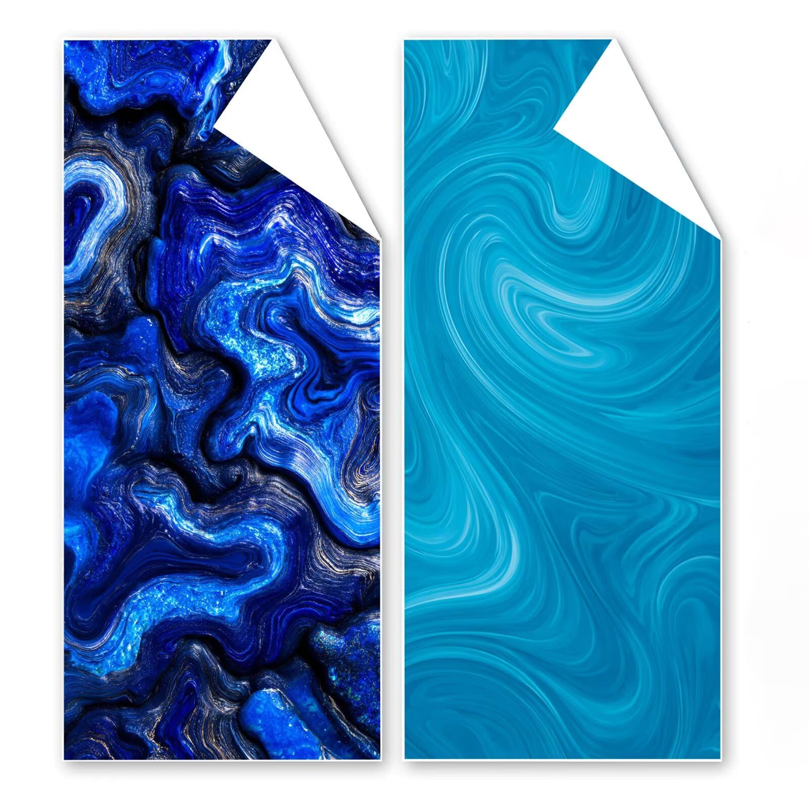 Telo Mare Microfibra 90x180 cm Telo Mare Grande, Asciugamano Palestra Assorbente Asciugatura Rapida, Asciugamano Mare Antisabbi Stuoia Spiaggia per Piscina, Campeggio, Viaggio - Astratto Blu G1-714