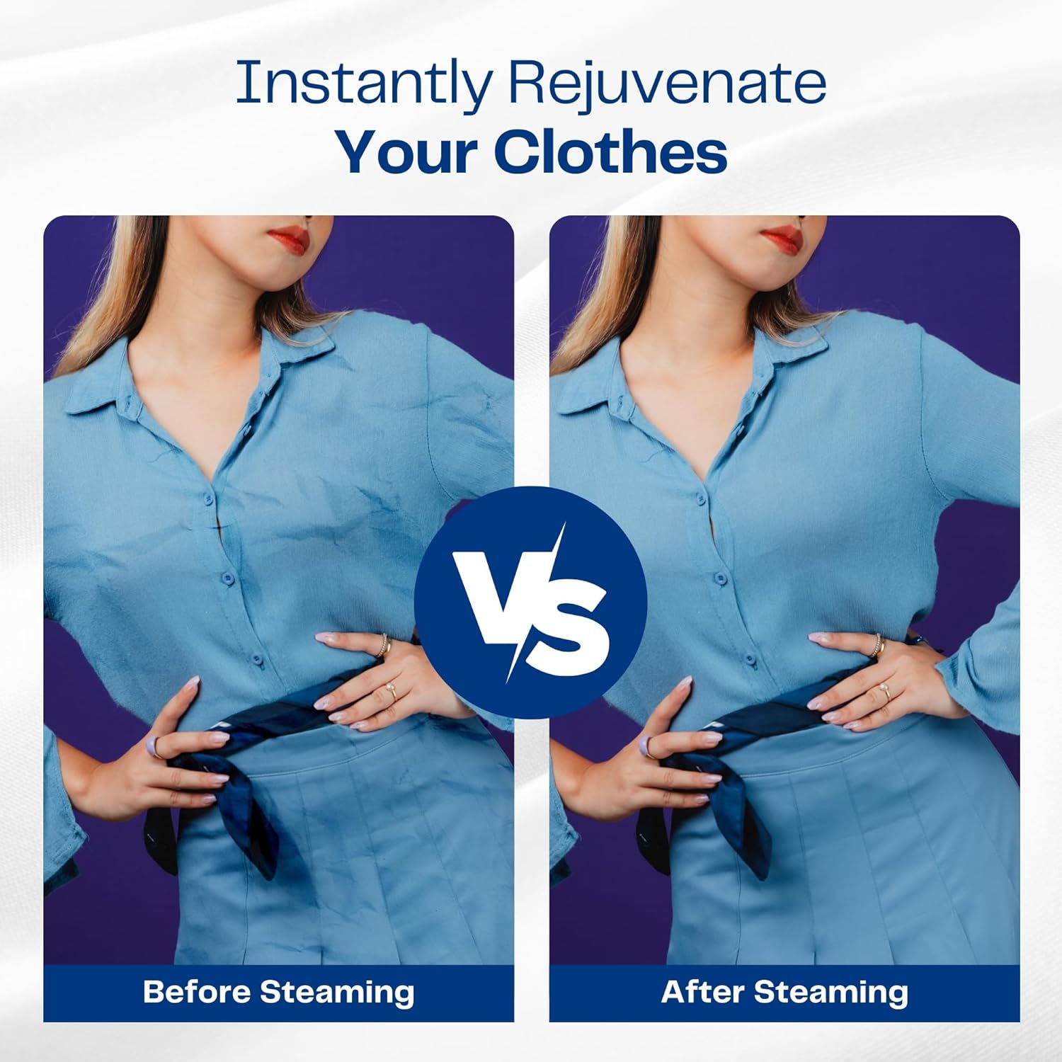 Asani Handheld Steamer for Clothes | 7-in-1 Powerful Wrinkle Remover | Clean, Refresh, Treat, Defrost | Garment and Soft Fabric Steamer w/ 60-Second Heat-Up. Portable, Travel