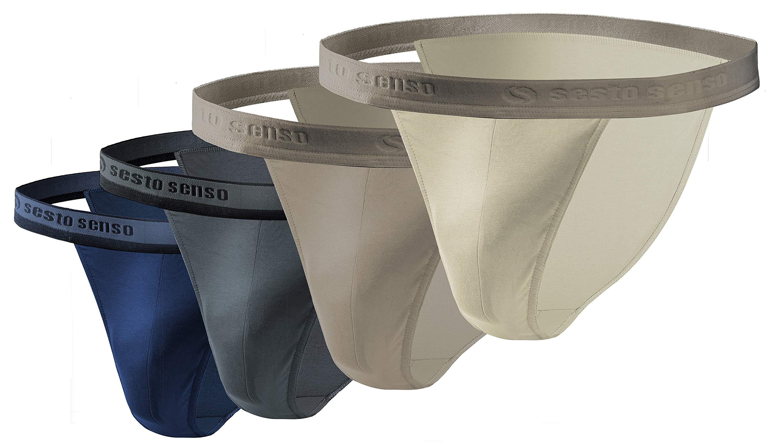sesto senso Slip Uomo Cotone 1 2 e 4 Pacchi Sexy Mutande Comodo Biancheria Intima di Base Tanga