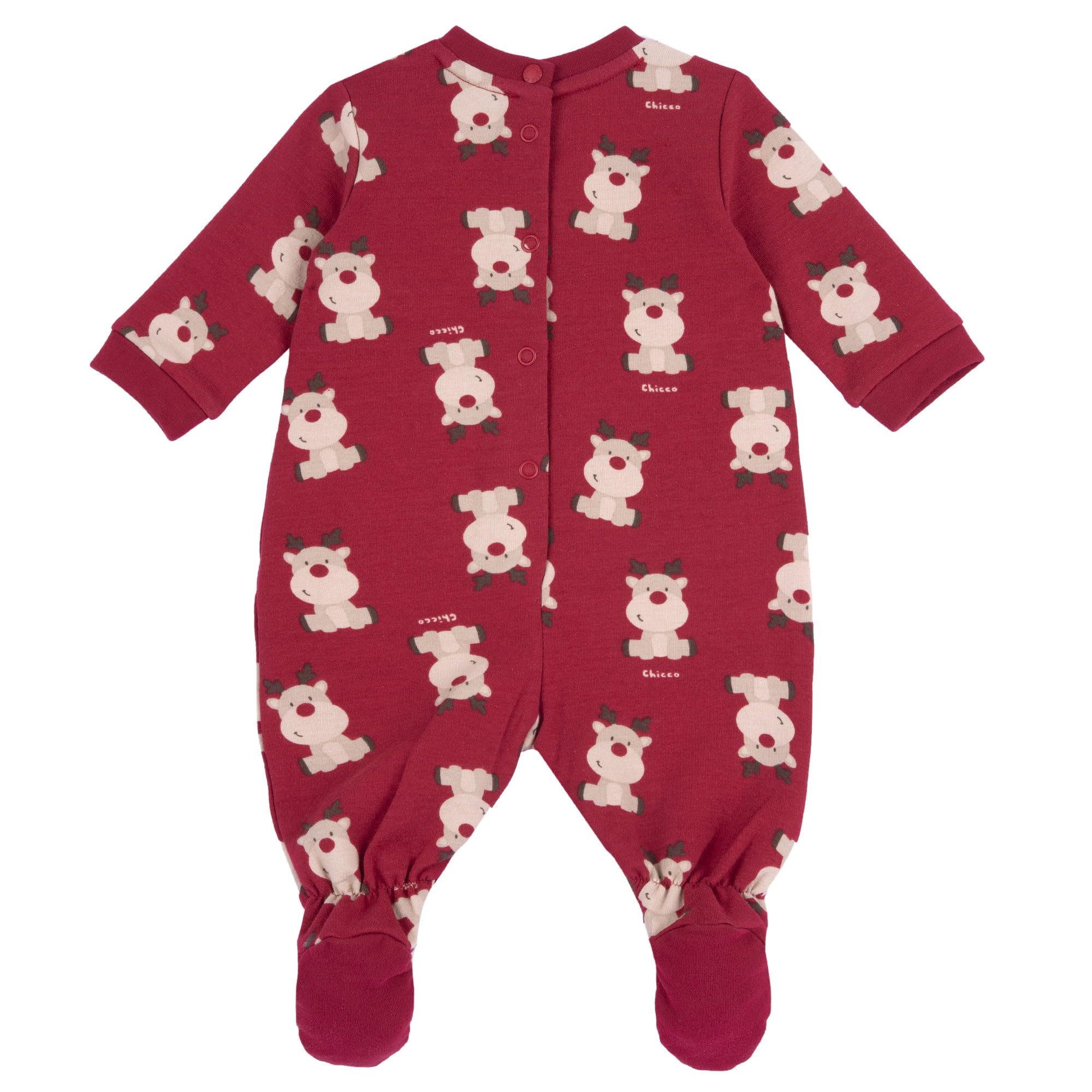 Chicco, Tutina Natale Neonato e Neonata, con Pratica Chiusura sulla Schiena, in Morbido Tessuto, Abbigliamento Neonato/Neonata 0-24 Mesi, Idea Regalo Nascita, Designed in Italy