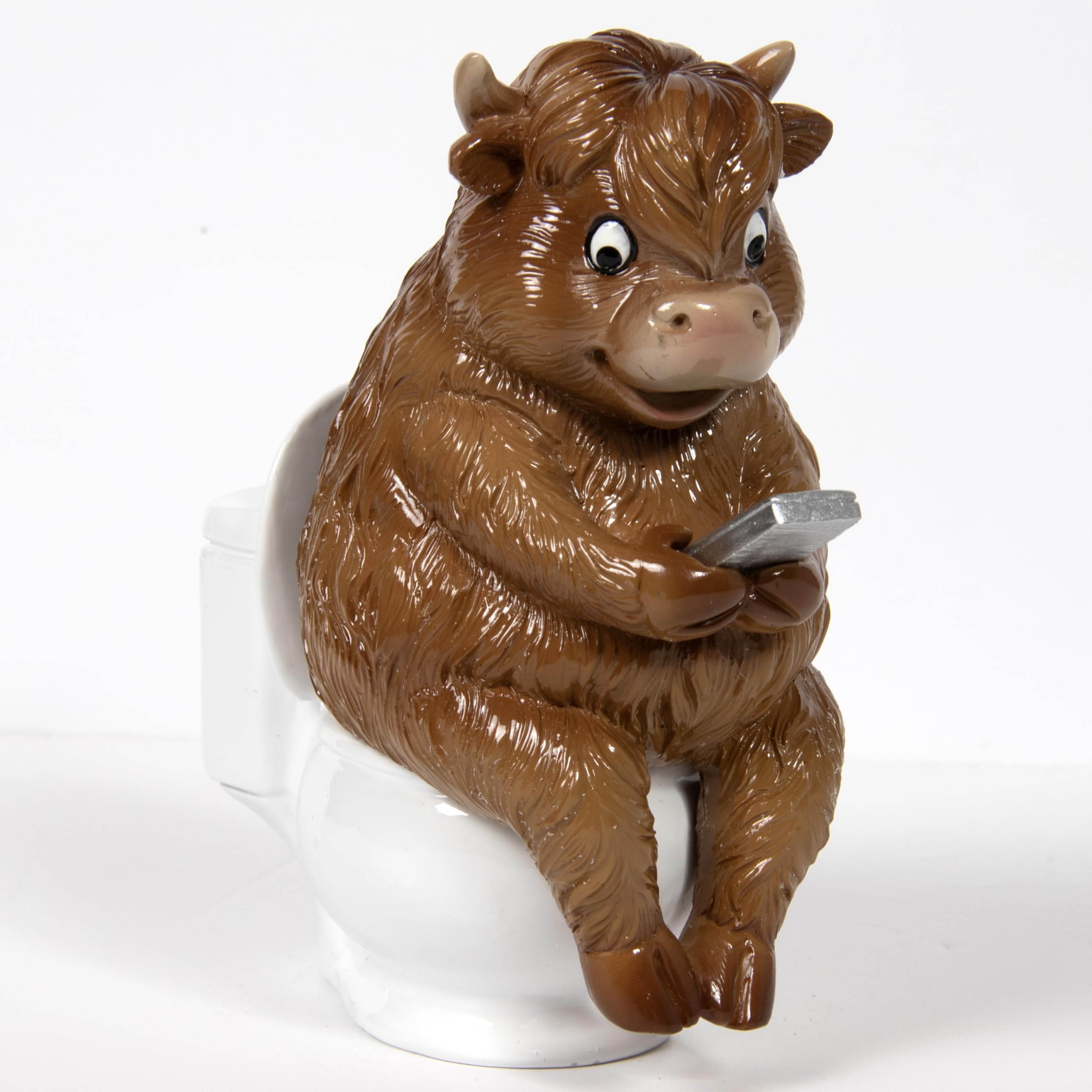 Lesser & Pavey Novelty s Highland Cow Loo TimeDecor Figurine