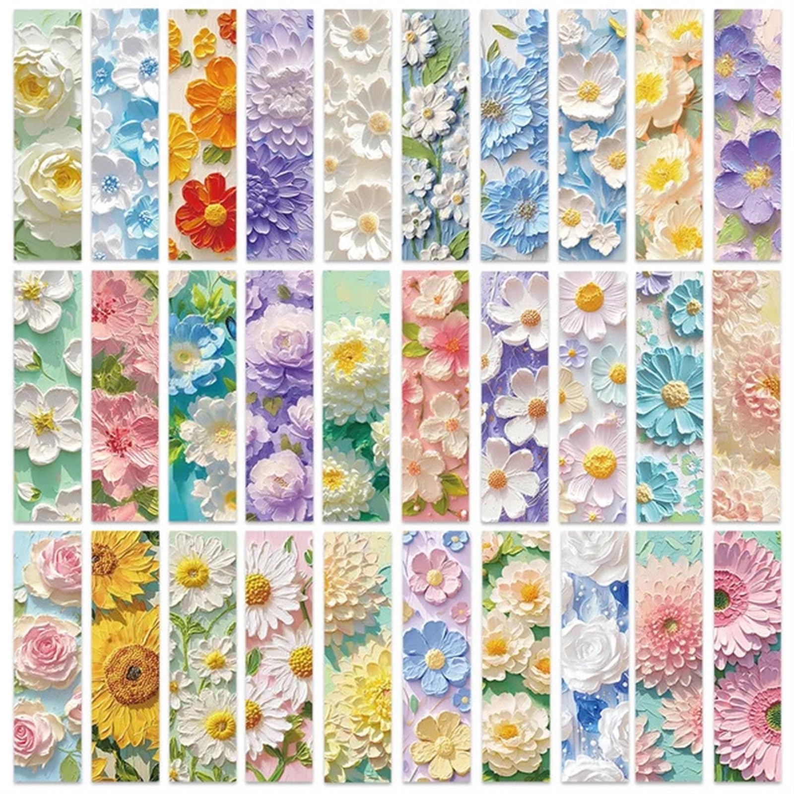 Segnalibro 30 pezzi segnalibri di pittura a olio fiori carta souvenir laurea artistici biglietti studenti pagine lettura