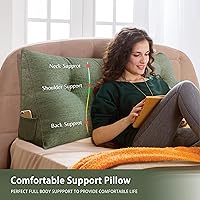 Vista 2 de Almohada de cuña triangular para cabecero de cama, almohada de cuña para cama de descanso, almohada de lectura, relleno de hueco, cojín de espalda