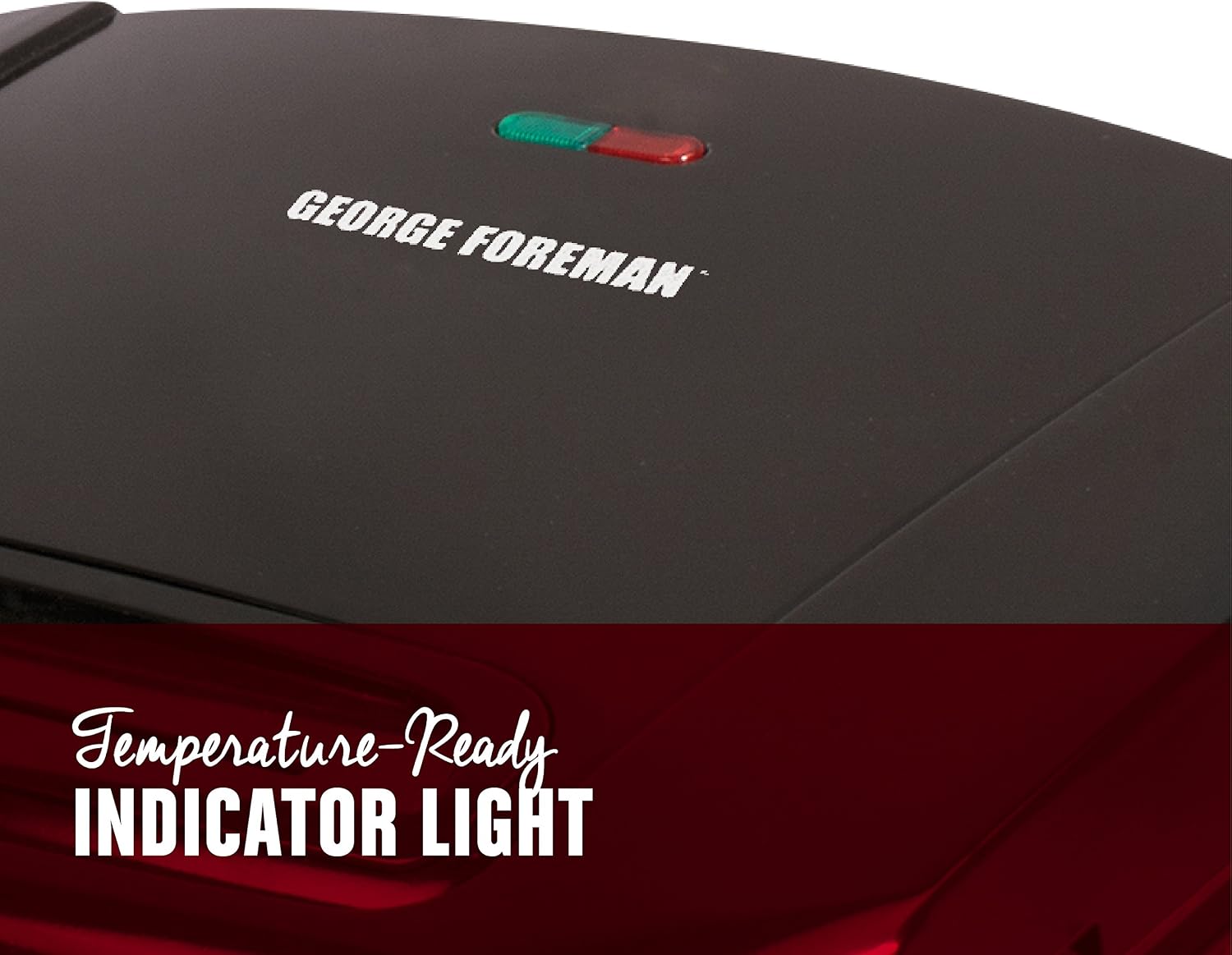 George Foreman 6-Serving Removable Plate Grill and Panini Press with Adjustable Temperature, Black, GRP1001BP