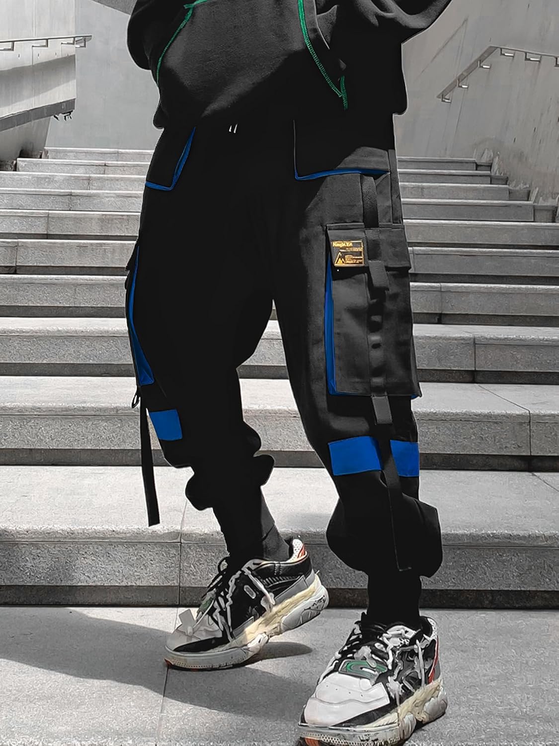 Men's Jogger Pants Techwear Hip Hop Harem Pants Streetwear Tactical Track Pants with Drawstring - Image 4