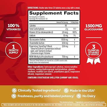 Move Free Advanced Pro Joint Support TamaFlex Glucosamine, Vitamin D3-90ct