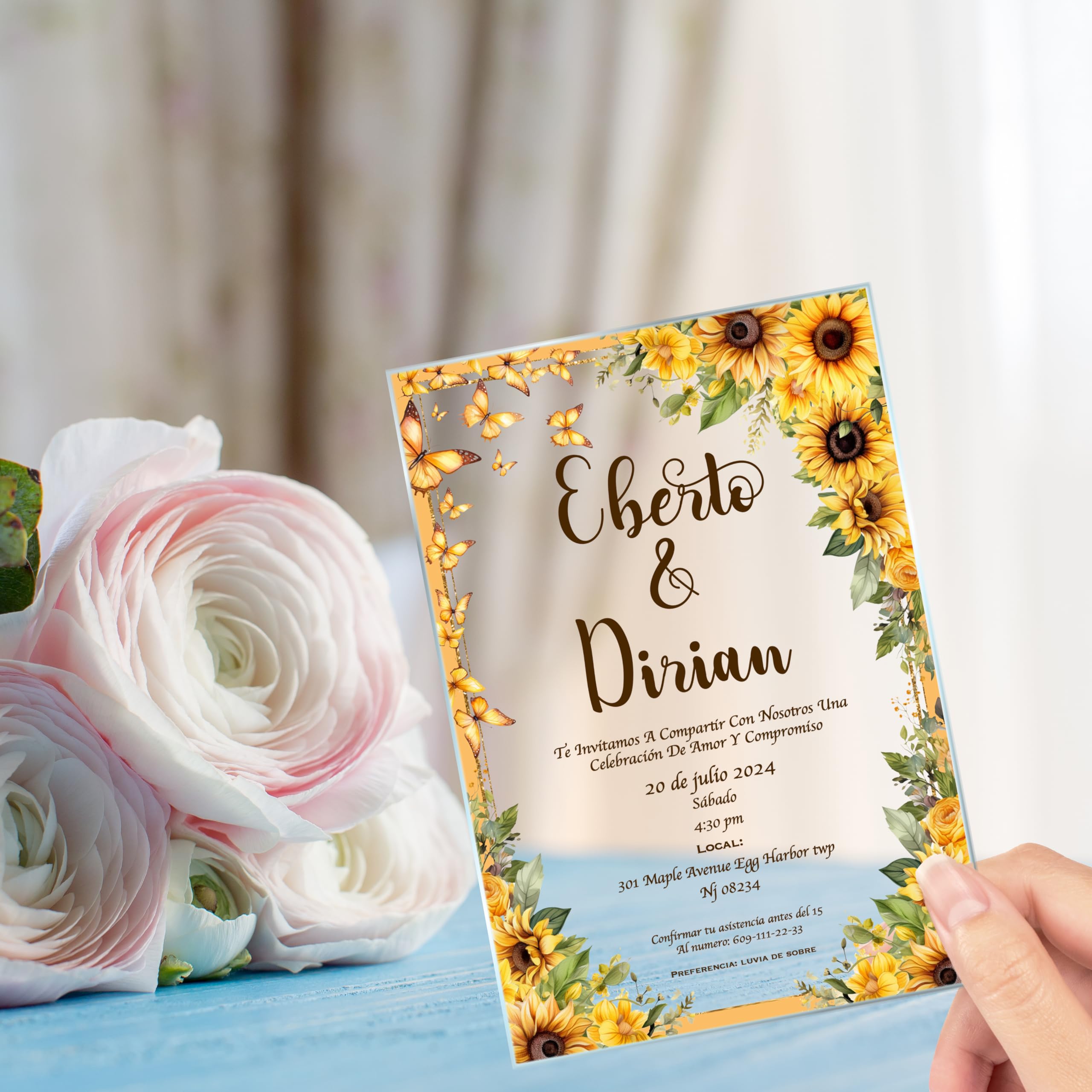 Avior Invitaciu00f3n De Quinceau00f1era Vestido Azul Bebu00e9