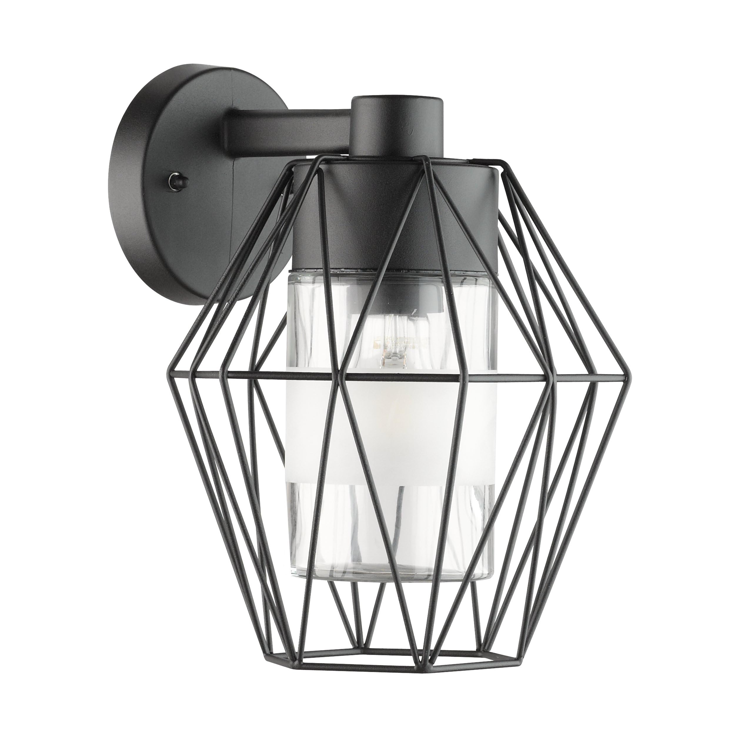 Eglo Unisex Black Canove Metal Ip44 Outdoor Wall Light In