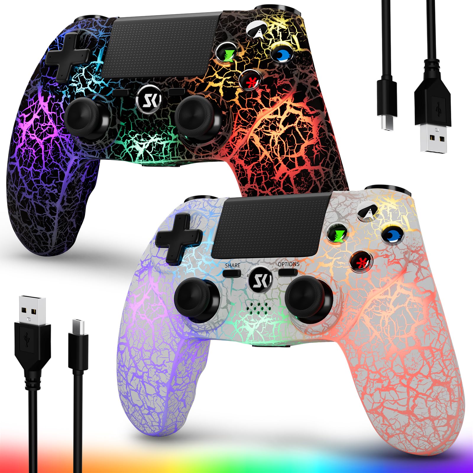 CHENGDAO Controller for PS4, Wireless Controllers for PlayStation 4/Pro/Slim, Remote Cont…