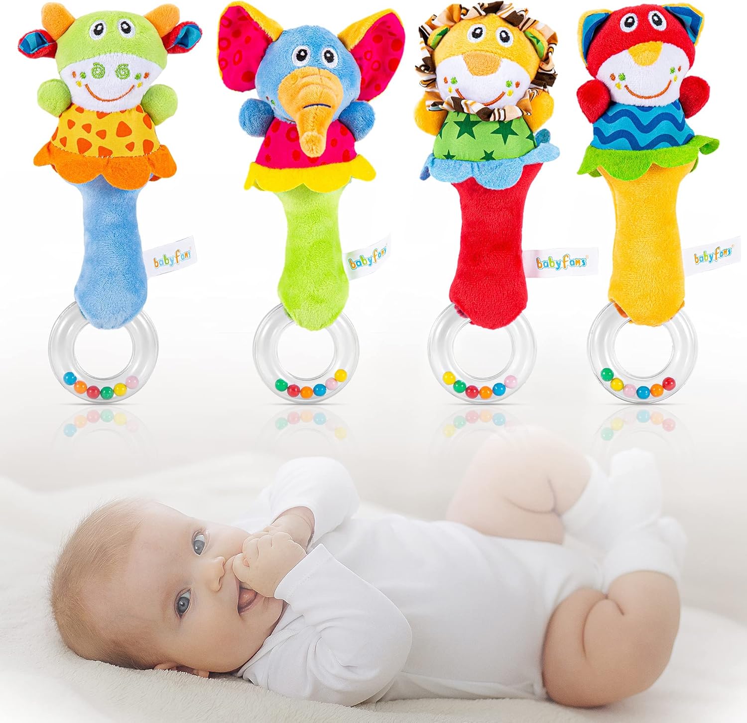 Baby Soft Rattles Toys Infant Sensory Development Hand