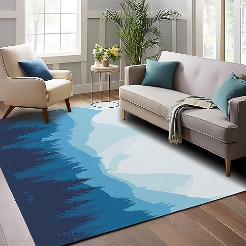 Miniatura 11 de Alfombras de área con diseño de rosa roja abstracta, alfombra de hojas negras de 1,52 x 2,13 m lavable para sala de estar, alfombra Abstracción Rojo