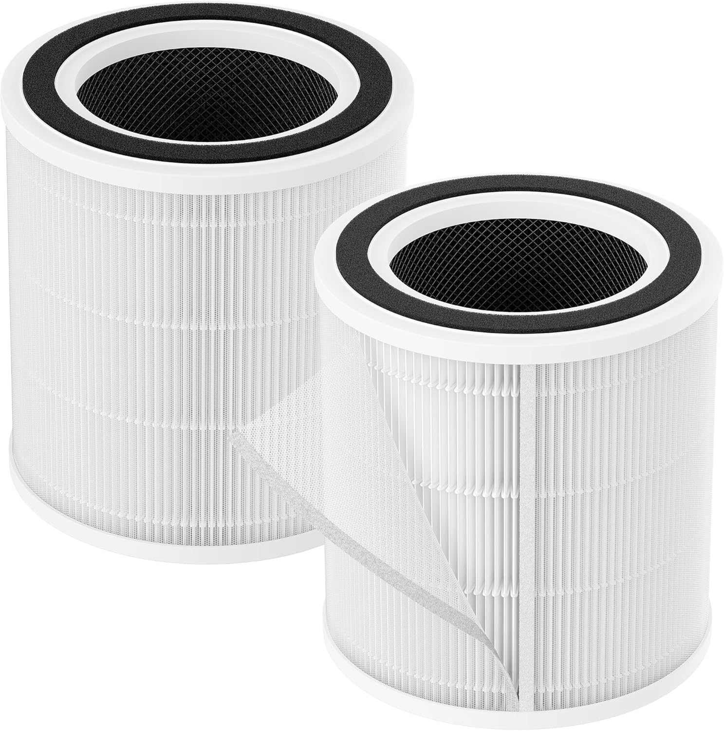 2 Packs H7129 Replacement Filter Accessories for GoveeLife H7129 H7128 Smart Air Cleaner Purifier, 3 Stages Filtration of Nylon Pre-filter,Main Filters and Activated Carbon Filter