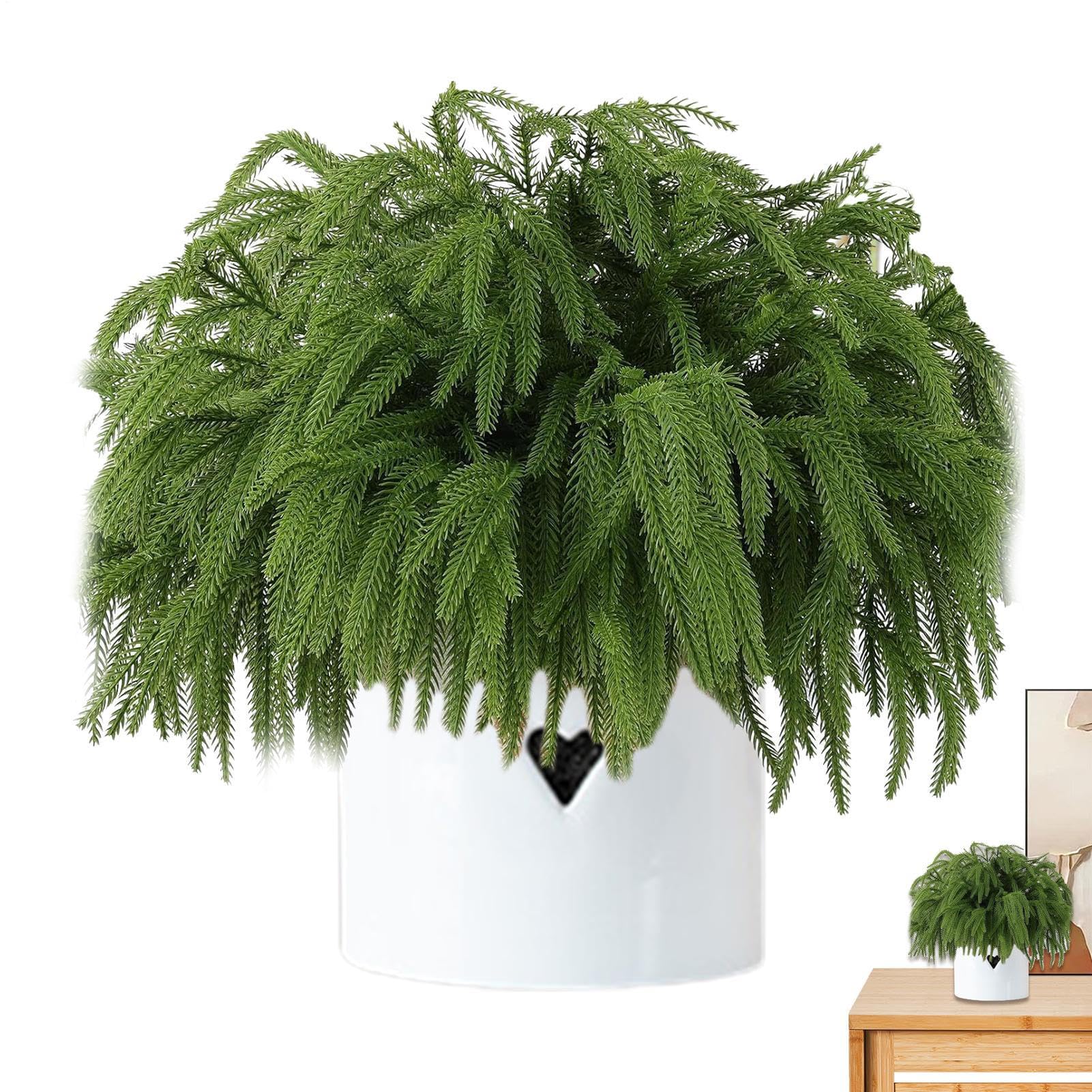 Realistische natürliche Tannenzweige 12-teiliges Set realistischer | Realistischer künstlicher Weihnachtszweig Für Heimwerken Indoor Weihnachtsdeko Festtags-