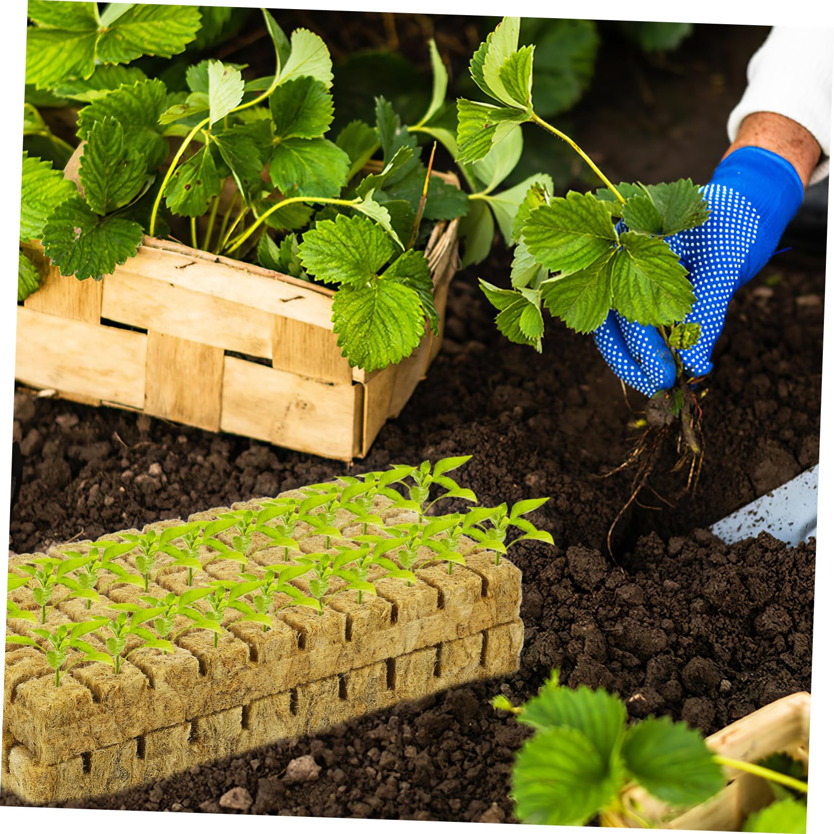 Toddmomy 5 Ensembles Cubes De Culture Hydroponique pour Bouturage Et Propagation De Plantes Bloc De Semis De Qualité Format pour Culture Soilless Et Transplantation 100 Pièces * 5
